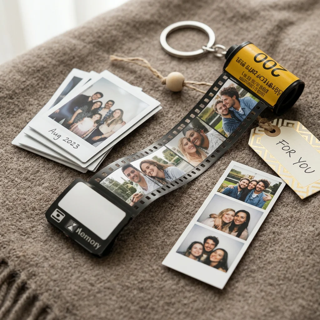 camera roll keychain polaroid prints and photo strip photo gift set india under 1000