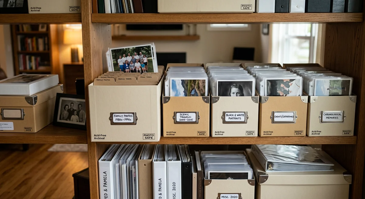 how to store and preserve photo prints at home archival boxes