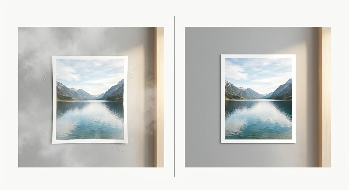 Waterproof vs regular photo prints comparison - identical on day one different outcomes over time