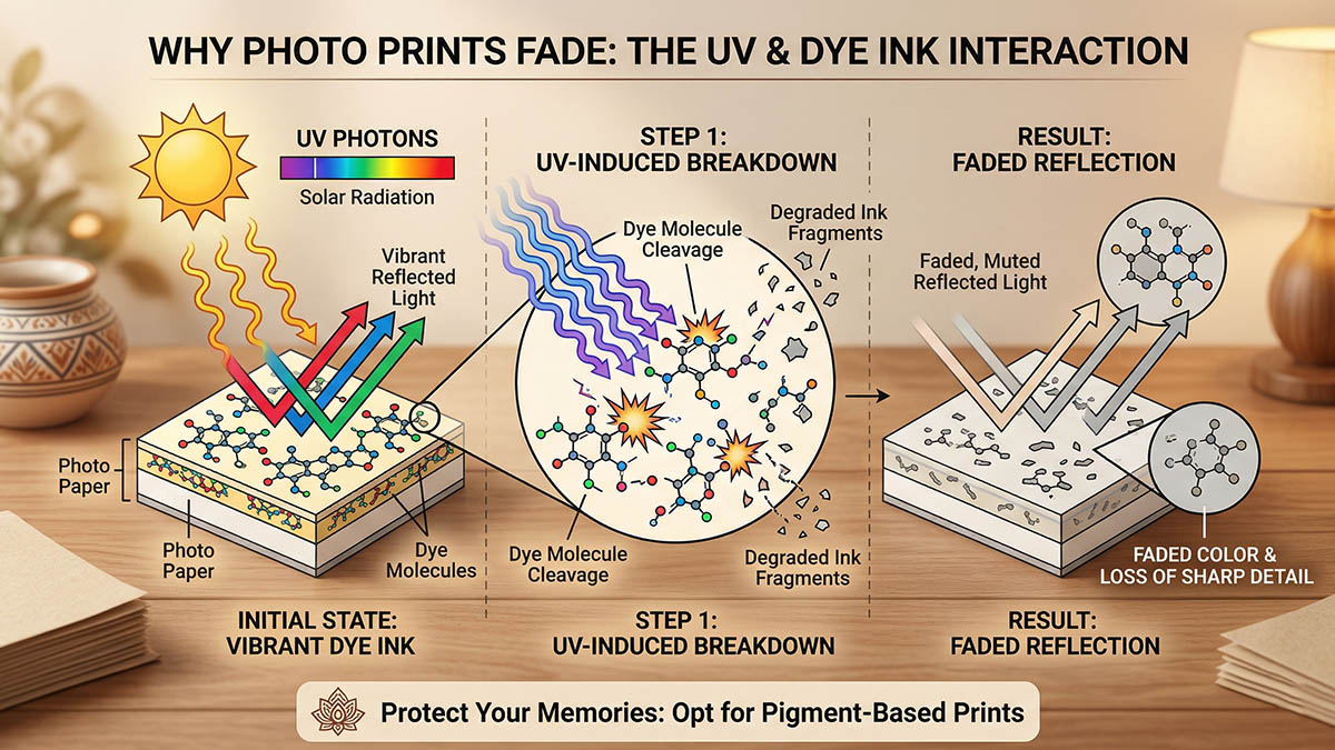 Pigment ink vs dye ink - how fadeproof photo printing works at the molecular level
