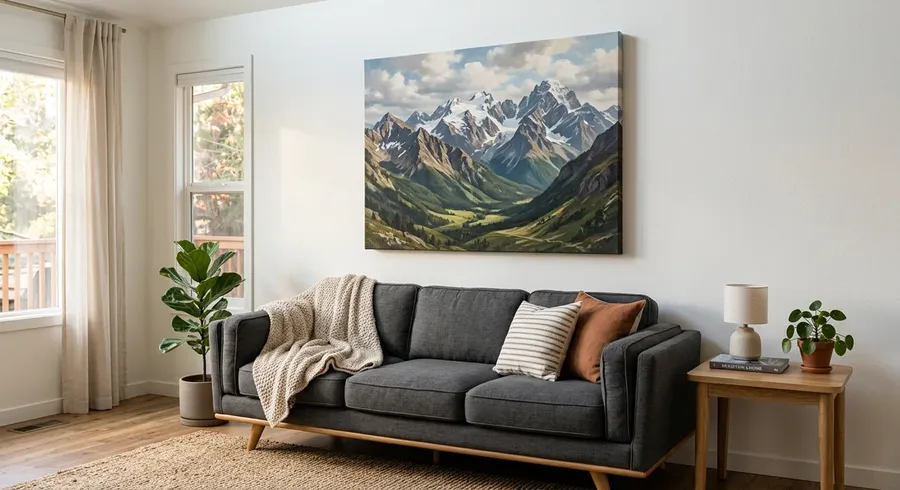 canvas print india living room wall landscape photo